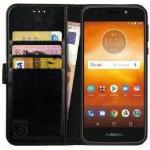 Zwarte Motorola Motorola Moto E5 Play hoesjes type: Flip Case 