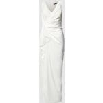 Witte Polyester Paradi Mouwloze jurken V-hals voor Dames 