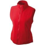 Rode Fleece James & Nicholson Trainingsjacks voor Dames 