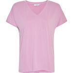Roze Modal Moss Copenhagen V-hals T-shirts V-hals  in maat XL voor Dames 
