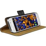 Zwarte Leren mumbi Samsung Galaxy S4 mini hoesjes type: Flip Case 