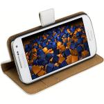 Witte Imitatie leren mumbi Samsung Galaxy S4 mini hoesjes type: Flip Case 