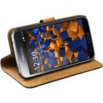 Zwarte Leren mumbi Samsung Galaxy S5 Neo hoesjes type: Flip Case 