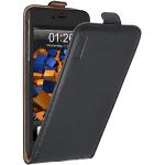 Zwarte Leren mumbi iPhone 6 / 6S Plus hoesjes type: Flip Case 