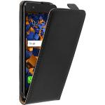 Zwarte Leren mumbi Huawei P10 hoesjes type: Flip Case 