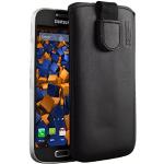 Zwarte Leren mumbi Samsung Galaxy S4 mini hoesjes type: Wallet Case 