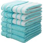 Blauwe My Home Gestreepte Handdoeken sets  in 50x100 6 stuks 
