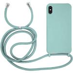 Turquoise Siliconen iPhone X hoesjes type: Sportarmband 