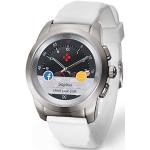 Zilveren Siliconen MyKronoz waterdichte Hybrid Smartwatches met Siliconen Rond 5 Bar 