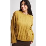 Gele Acryl Na-kd Gebreide Oversized truien  in maat XL in de Sale voor Dames 