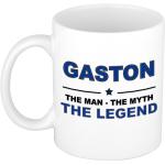 Naam cadeau mok/ beker Gaston The man, The myth the legend 300 ml