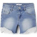 Blauwe Polyester Name It Kinder jeans shorts  in maat 158 voor Meisjes 