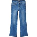 Donkerblauwe Polyamide Name It Kinder bootcut jeans  in maat 134 voor Meisjes 