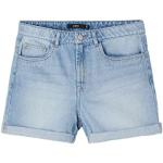 Lichtblauwe Name It Kinder jeans shorts  in maat 152 in de Sale voor Meisjes 