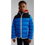 Donkerblauwe Polyamide NAPAPIJRI Gewatteerde Lange kinder winterjassen  in maat 164 voor Jongens 