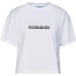Witte Jersey NAPAPIJRI T-shirts met opdruk  in maat XL voor Dames 
