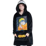 Naruto Fleecepullover voor kinderen, oversized sweatshirt, Zwart, Eén maat