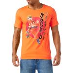 Oranje Naruto T-shirts  in maat XXL voor Heren 