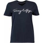 Marine-blauwe Tommy Hilfiger T-shirts  in maat XL voor Dames 