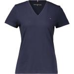 Casual Marine-blauwe Tommy Hilfiger V-hals T-shirts V-hals  in maat XL Bio voor Dames 