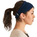 Navy Blauw Japanse Bandana Haarband voor Mannen en Vrouwen - Comfy Lichtgewicht Elastische Head Bands perfect voor Fitness Sport Voetbal Tennis Joggen