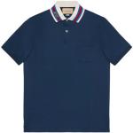 Casual Marine-blauwe Gucci Poloshirts met korte mouw  in maat M voor Heren 