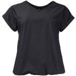 Zwarte Nylon T-shirts met ronde hals Ronde hals  in maat S voor Dames 