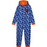 Nerf Jongens Onesie, 100% katoenen pyjama voor kinderen, cadeaus voor gamers jongens tieners, Blauw, 9-10 jaar