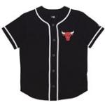 Zwarte wasmachinebestendige New Era Chicago Bulls All over print V-hals T-shirts V-hals  in maat M voor Dames 