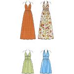 New look patroon 6491 mist jurken in twee lengtes met body variaties, papier, wit, 22.04 x 15.04 x 1.04 cm
