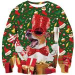 Polyester Gebreide Pullovers  voor een Kerstmis Ronde hals  in maat S voor Heren 