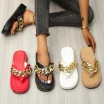 Casual Zwarte Rubberen Platte sandalen  voor de Zomer  in maat 35 voor Dames 