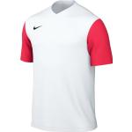 Nike Heren Short Sleeve Top M Nk Df Tiempo Prem Ii Jsy Ss, Wit/Bright Crimson/Zwart, DH8035-101, 2XL
