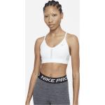 Witte Gestoffeerd Nike Ademende Sport bh's  in maat XL met Lichte Ondersteuning met V-hals voor Dames 