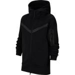 Zwarte Fleece Nike Tech Fleece Kinder hoodies  in maat 122 in de Sale 