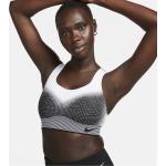 Nike Swoosh Flyknit Niet-gewatteerde sport-bh met complete ondersteuning - Zwart
