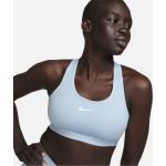 Blauwe Kanten Gestoffeerd Nike Swoosh Sport bh's  in maat M met Medium Ondersteuning voor Dames 