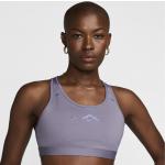 Paarse Nike Swoosh Ademende Sport bh's voor Hardlopen  in maat L met Medium Ondersteuning voor Dames 