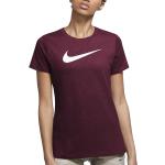 Bordeaux-rode Polyester Nike Ademende Sport T-shirts  in maat XS voor Dames 