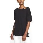 Zwarte Polyester Nike Ademende T-shirts voor Dames 