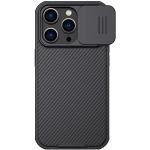 Nillkin Case voor Apple iPhone 14 Pro (6,1 inch) CamShield Pro Camera Slider Dubbele Layer Cover TPU + PC zwarte kleur