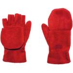 Niltons handschoenen vingerloos fleece rood maat M