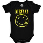 Nirvana Metal-Kids - Smiley Body zwart 68/74 100% katoen (organisch katoen) Band merch, Bands