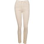 Beige Polyester Stretch Hoge taille jeans  in maat L voor Dames 