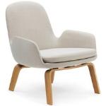 Normann Copenhagen Lounge Chair Low loungestoel met eiken onderstel - Wit