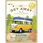 Nostalgic-Art Retro Tin Sign – Volkswagen Bulli T1 – Let's Get Away – VW Bus gift idea, Metal Plaque, 30 x 40 cm