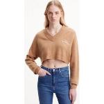 Oranje Calvin Klein Cropped sweaters V-hals  in maat M voor Dames 