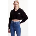 Zwarte Calvin Klein Cropped sweaters V-hals  in maat S voor Dames 