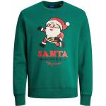 Groene Jack & Jones Sweatshirts  voor een Kerstmis  in maat S voor Heren 