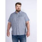 NU 20% KORTING: Petrol Industries Overhemd met korte mouwen Men Shirt Short Sleeve AOP blauw 4X-Large